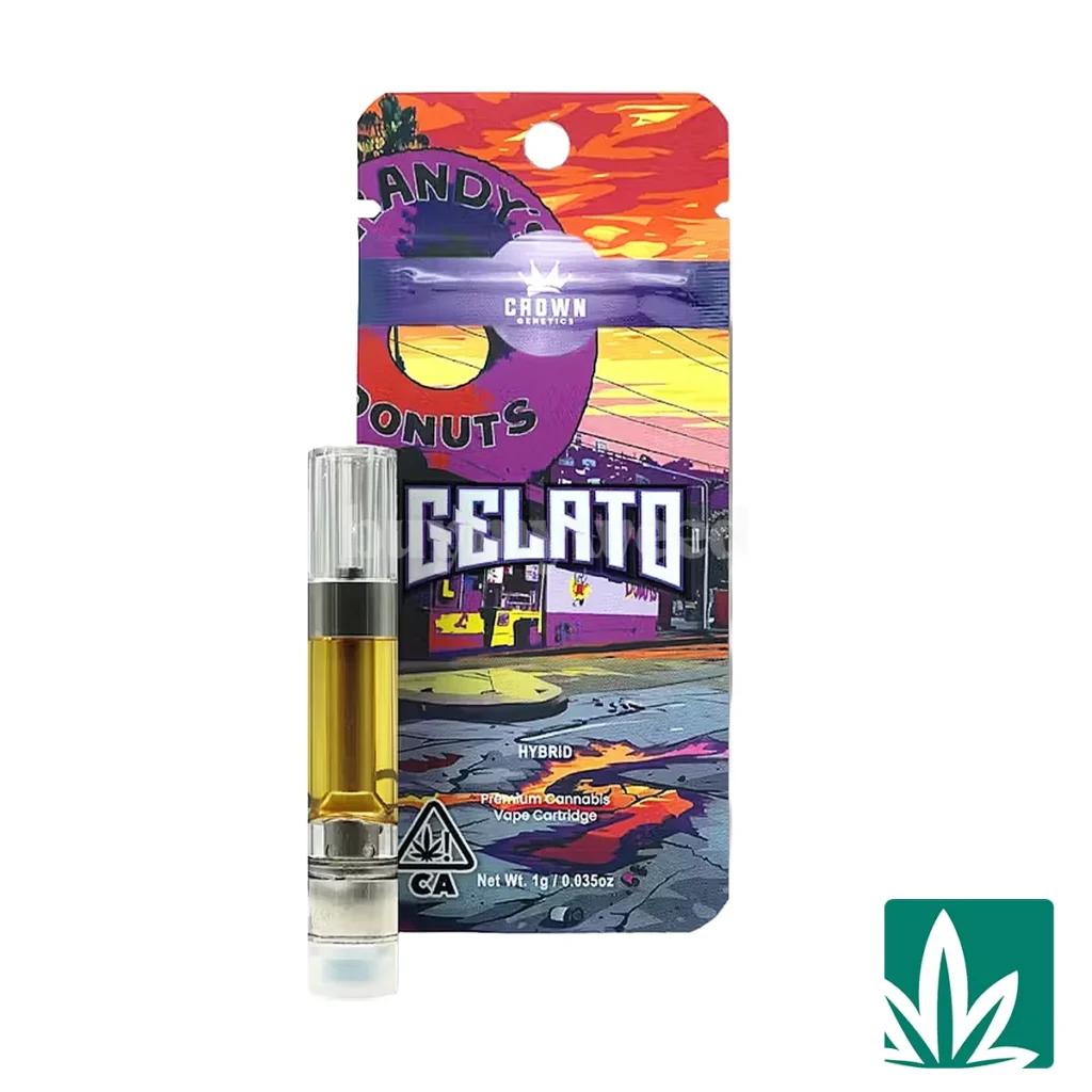 Crown-Genetics-Cart-Gelato-1024x1024 (1) Crown Genetics 510 Cart (1g) – Gelato - Image 1