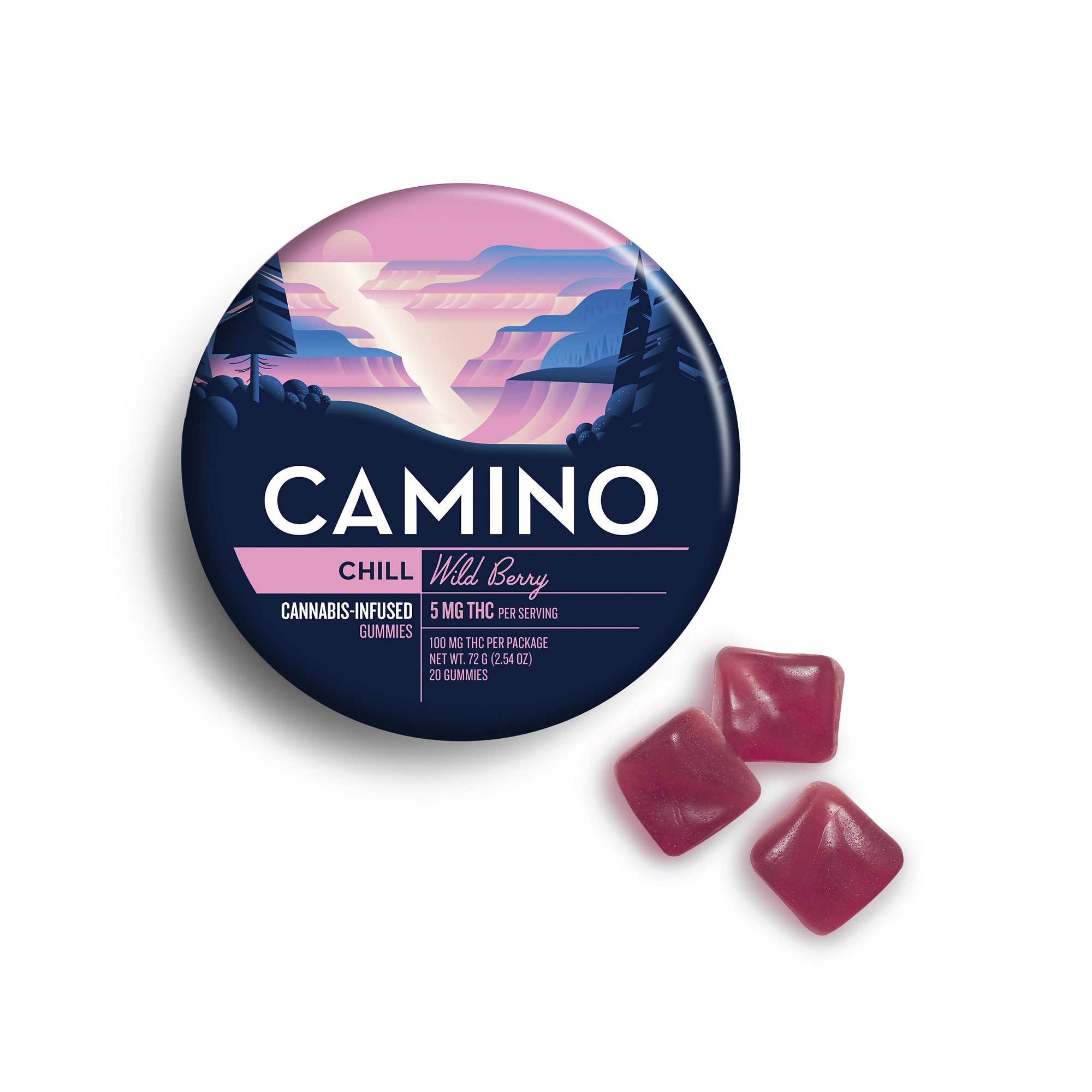 camino-wild-berry-chill-100mg-edible.jpg Camino | Wild Berry (Chill) - 100mg Edible - Image 1