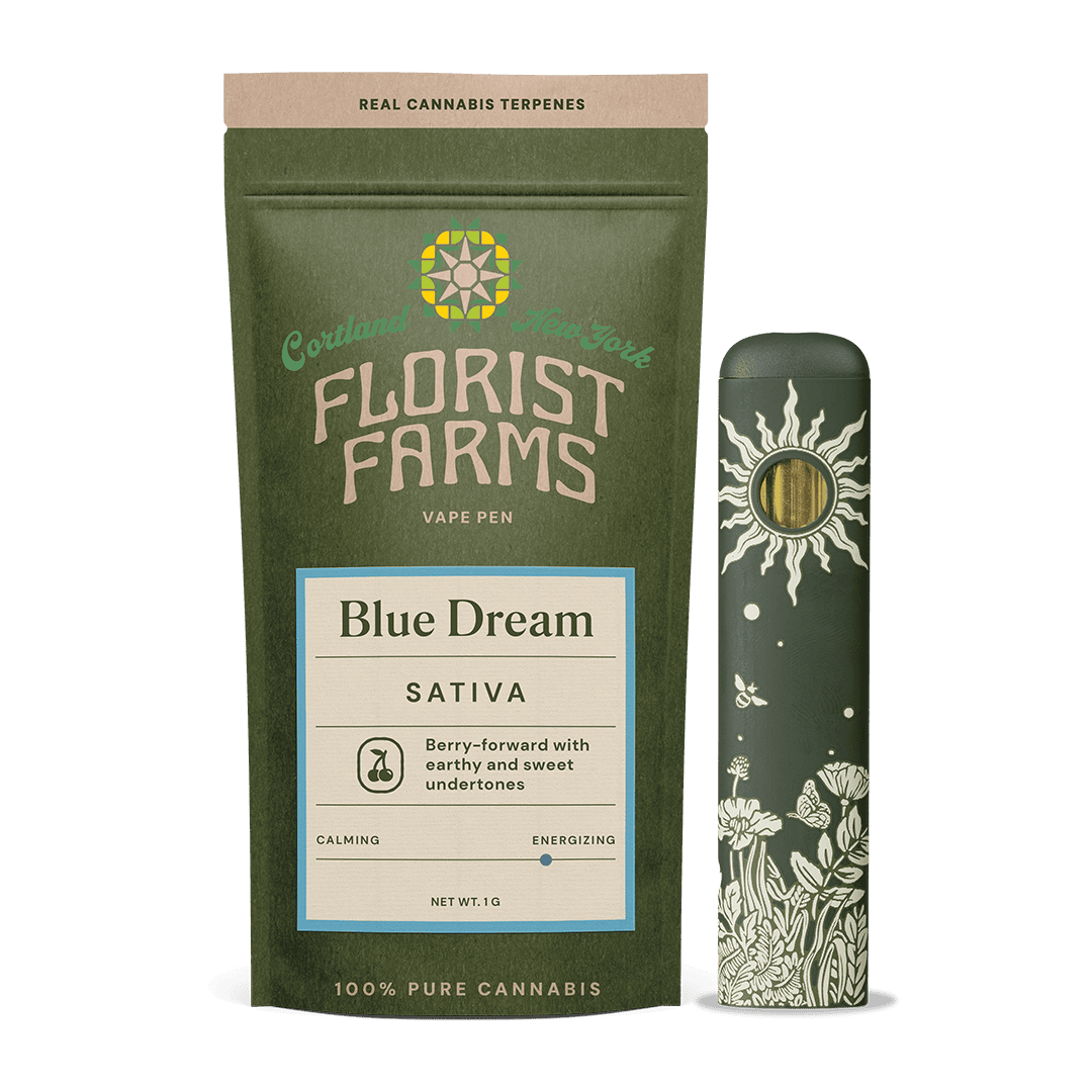 florist-farms-blue-dream-all-in-one-1g-vape.png Florist Farms | Blue Dream All-In-One - 1g - Vape - Image 1