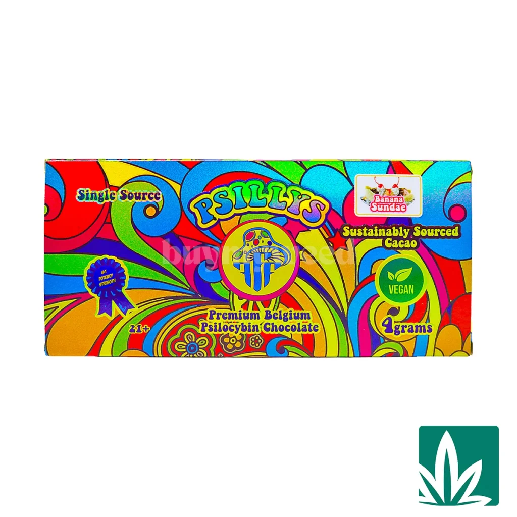 psillybanana-1024x1024 Psillys Premium Belgium Chocolate (4g) – Banana Sundae - Image 1