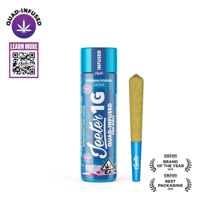 Jeeter | Durban Poison | Quad-Infused Joint | 1g