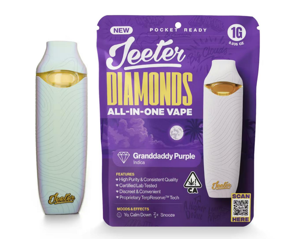 Jeeter | Granddaddy Purp | Diamonds Disposable | 1g