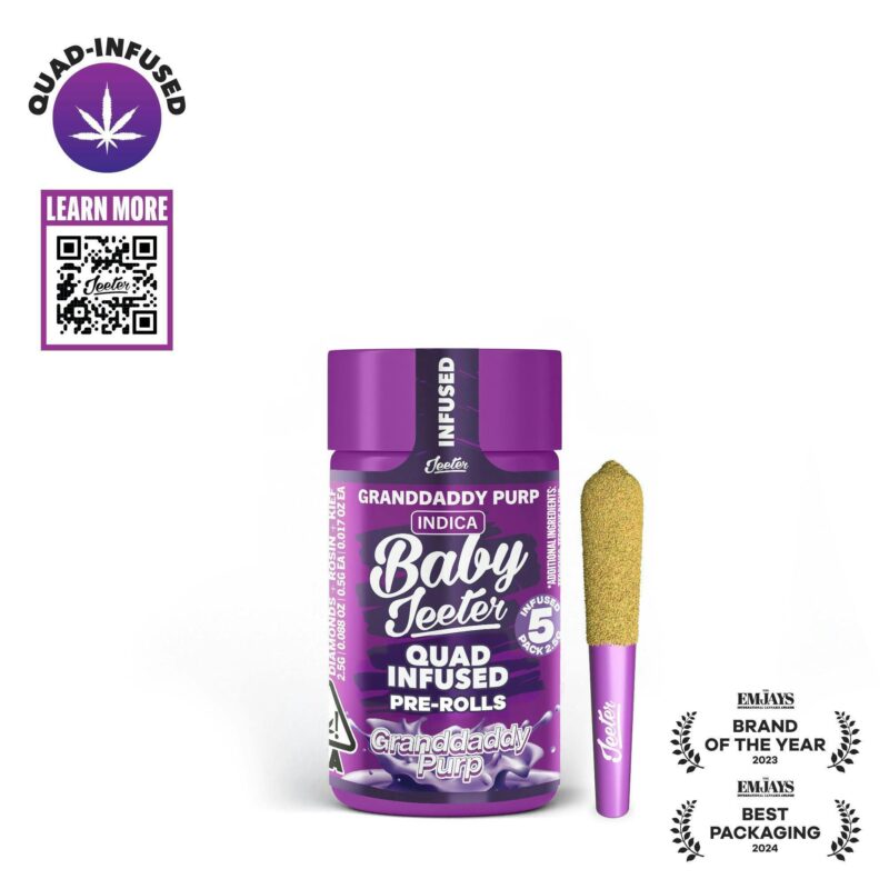 Jeeter | Granddaddy Purp | Quad-Infused Minis | 0.5g each | 5pk